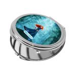 مرآة جيب صغيرة دائرية بتصميم الأميرة ميريدا مع القوس والسهم