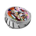 مرآة جيب صغيرة دائرية بتصميم الاحتفال مع كل الانميات