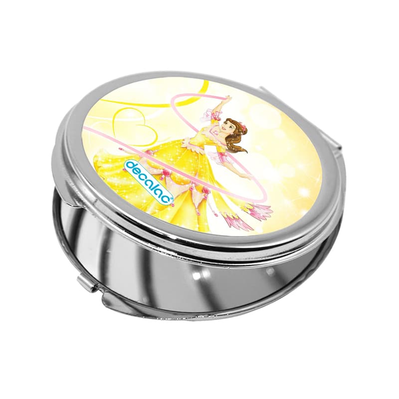 مرآة جيب صغيرة دائرية بتصميم الاميرة بيلا فيلم الجميلة والوحش مرآة جيب صغيرة دائرية بتصميم الاميرة بيلا فيلم الجميلة والوحش