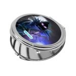 مرآة جيب صغيرة دائرية بتصميم المخيف رافين فورتنايت