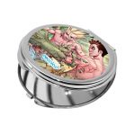 مرآة جيب صغيرة دائرية بتصميم اوكي تايجو دكتور ستون