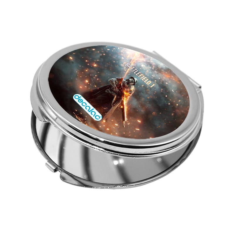 مرآة جيب صغيرة دائرية بتصميم بندقية هجوميه باتل فيلد مرآة جيب صغيرة دائرية بتصميم بندقية هجوميه باتل فيلد