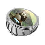 مرآة جيب صغيرة دائرية بتصميم بو كونغ فو باندا