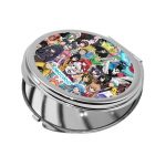 مرآة جيب صغيرة دائرية بتصميم جنون الانميات