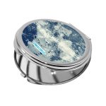 مرآة جيب صغيرة دائرية بتصميم جينز