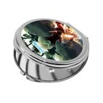 مرآة جيب صغيرة دائرية بتصميم حرب عملاقان هجوم العمالقة