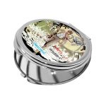 مرآة جيب صغيرة دائرية بتصميم ديث نوت عالم الشياطين