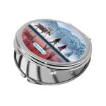 مرآة جيب صغيرة دائرية بتصميم رحله الاصدقاء