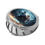 مرآة جيب صغيرة دائرية بتصميم رزدنت إيفل 2 ريميك