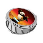 مرآة جيب صغيرة دائرية بتصميم ركله كونغ فو باندا