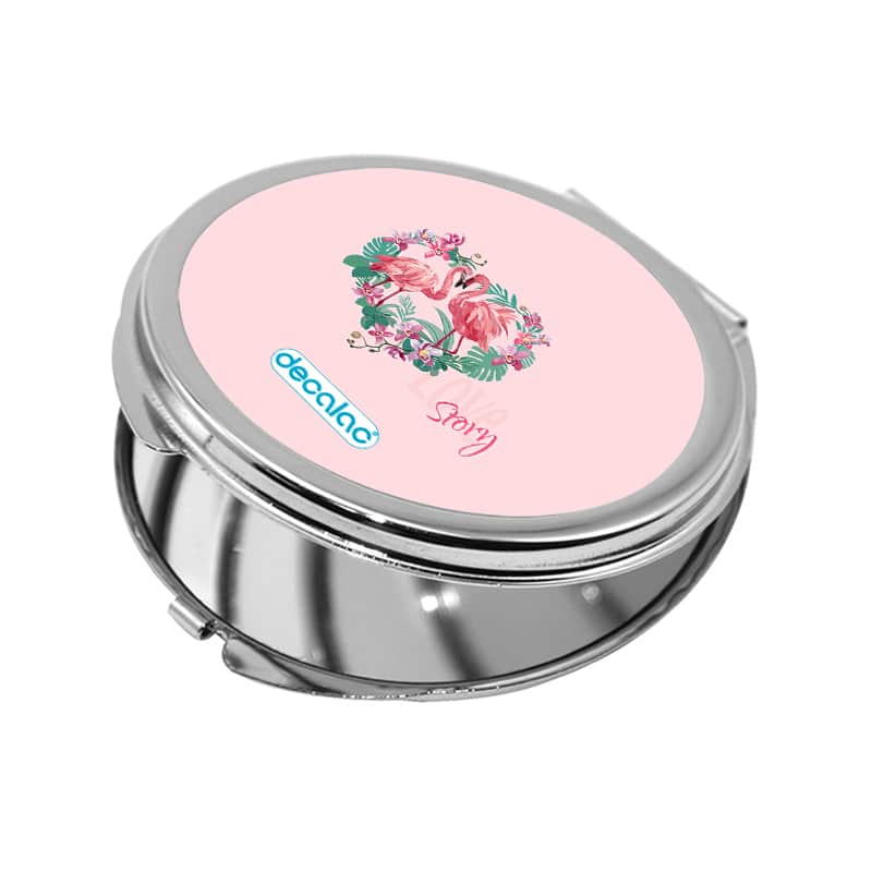 مرآة جيب صغيرة دائرية بتصميم زوجين الحب فلامنغو مرآة جيب صغيرة دائرية بتصميم زوجين الحب فلامنغو