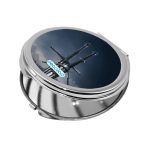 مرآة جيب صغيرة دائرية بتصميم سيف فضي أفعواني من ذا ويتشر 3 وايلد هانت