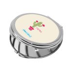 مرآة جيب صغيرة دائرية بتصميم صبار رسم