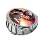 مرآة جيب صغيرة دائرية بتصميم طوكيو الغول