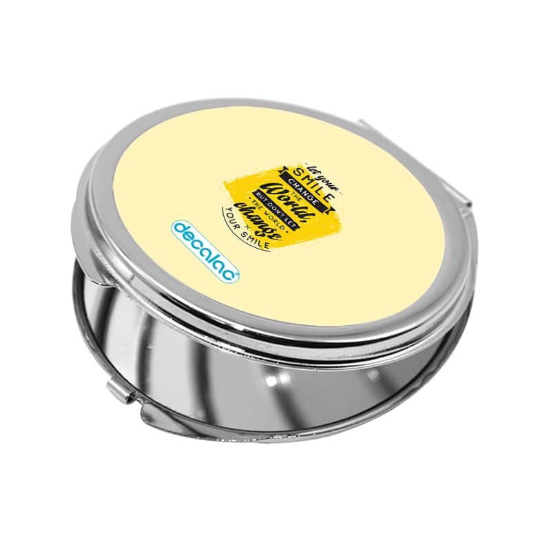 مرآة جيب صغيرة دائرية بتصميم عبارات انجليزيه مرآة جيب صغيرة دائرية بتصميم عبارات انجليزيه