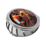 مرآة جيب صغيرة دائرية بتصميم قتال اللحيه البيضاء ون بيس