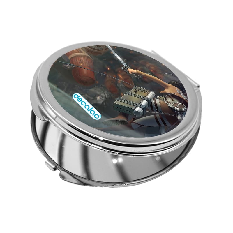 مرآة جيب صغيرة دائرية بتصميم قتال مع العملاق الضخم هجوم العمالقة مرآة جيب صغيرة دائرية بتصميم قتال مع العملاق الضخم هجوم العمالقة