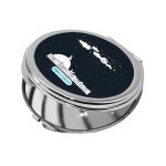 مرآة جيب صغيرة دائرية بتصميم قمر والنجوم