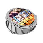 مرآة جيب صغيرة دائرية بتصميم قوة الابطال كل الانميات