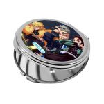 مرآة جيب صغيرة دائرية بتصميم قوة شخصيات قاتل الشياطين