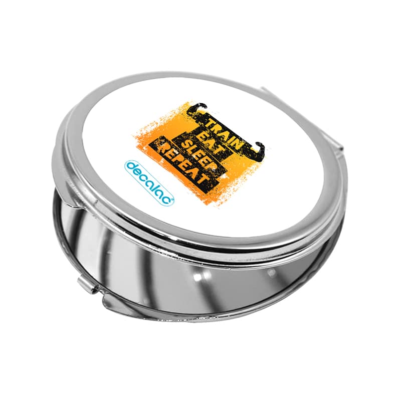 مرآة جيب صغيرة دائرية بتصميم كن قوي مرآة جيب صغيرة دائرية بتصميم كن قوي