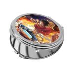 مرآة جيب صغيرة دائرية بتصميم لوفي سابو إيس ون بيس