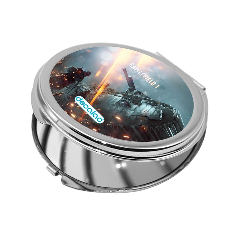 مرآة جيب صغيرة دائرية بتصميم مركبة قتالية باتلفيلد مرآة جيب صغيرة دائرية بتصميم مركبة قتالية باتلفيلد