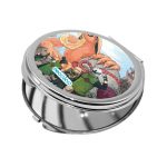 مرآة جيب صغيرة دائرية بتصميم ناروتو وضع مضحك