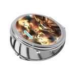 مرآة جيب صغيرة دائرية بتصميم ناروتو وكوراما الكيوبي