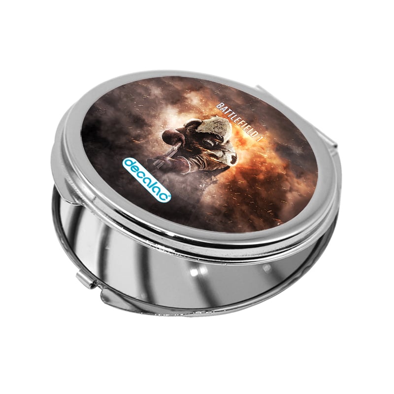 مرآة جيب صغيرة دائرية بتصميم نداء الواجب باتلفيلد مرآة جيب صغيرة دائرية بتصميم نداء الواجب باتلفيلد