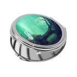 مرآة جيب صغيرة دائرية بتصميم هالوين مخيف