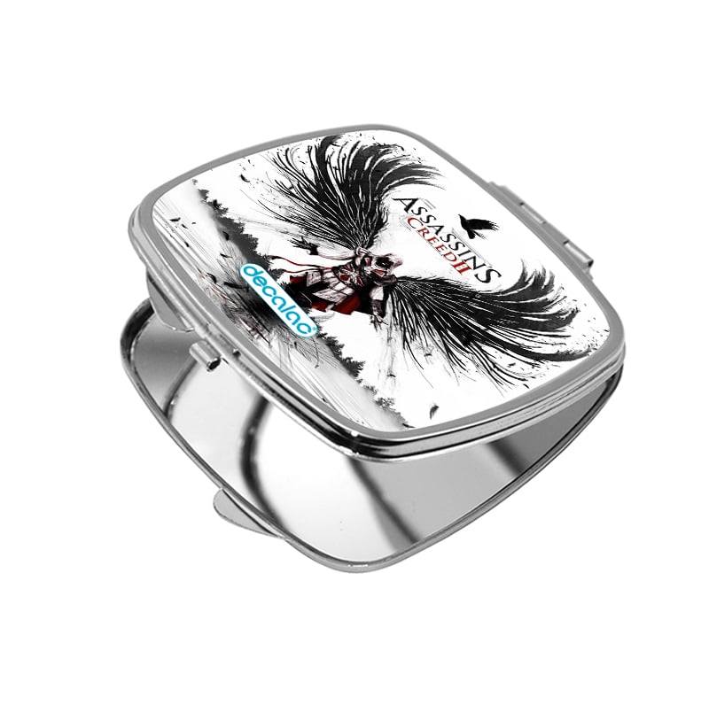 مرآة جيب صغيرة مربعة بتصميم أساسنز كريد الجناح الأسود مرآة جيب صغيرة مربعة بتصميم أساسنز كريد الجناح الأسود