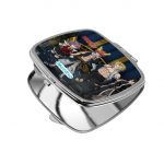 مرآة جيب صغيرة مربعة بتصميم أعضاء فيري تيل