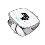 مرآة جيب صغيرة مربعة بتصميم أفريقيا