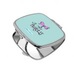 مرآة جيب صغيرة مربعة بتصميم أميره