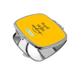 مرآة جيب صغيرة مربعة بتصميم ابتسامه