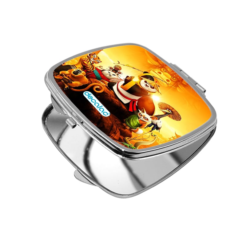 مرآة جيب صغيرة مربعة بتصميم اصدقاء كونغ فو باندا مرآة جيب صغيرة مربعة بتصميم اصدقاء كونغ فو باندا