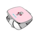 مرآة جيب صغيرة مربعة بتصميم الأستماع الى الموسيقى