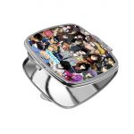 مرآة جيب صغيرة مربعة بتصميم الشخصيات المخيفه كل الانميات