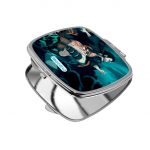 مرآة جيب صغيرة مربعة بتصميم الشقيقان ضد قاتل الشياطين