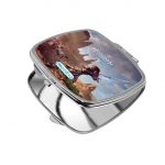 مرآة جيب صغيرة مربعة بتصميم المقاتلة إلوي هورايزن زيرو داون