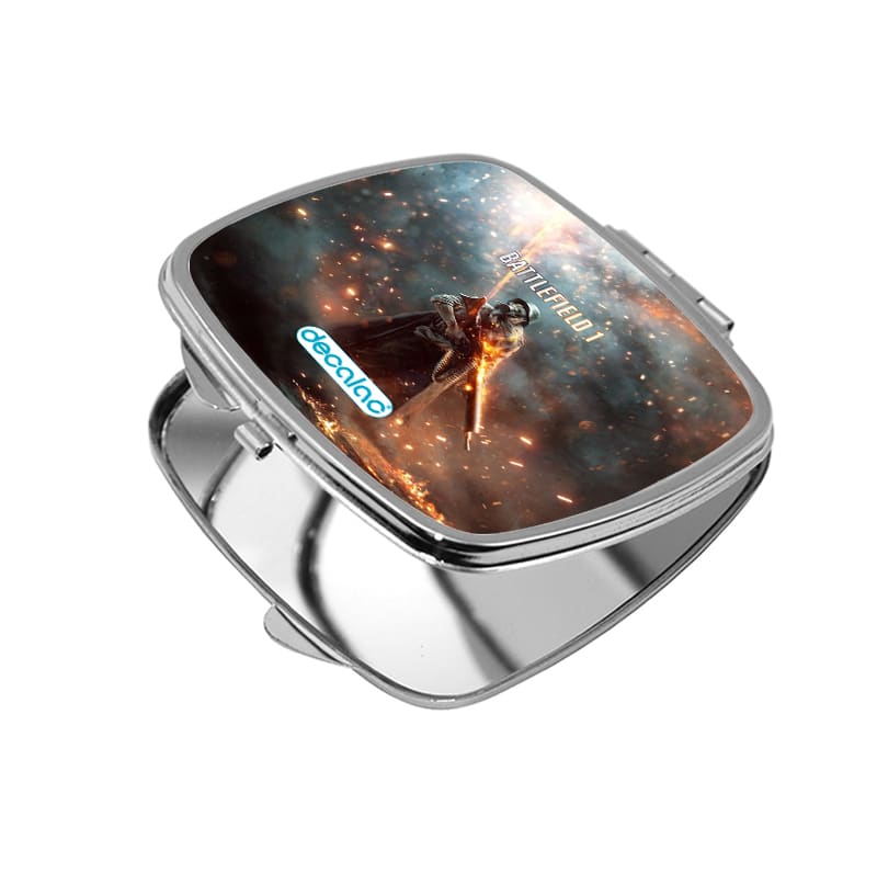 مرآة جيب صغيرة مربعة بتصميم بندقية هجوميه باتل فيلد مرآة جيب صغيرة مربعة بتصميم بندقية هجوميه باتل فيلد