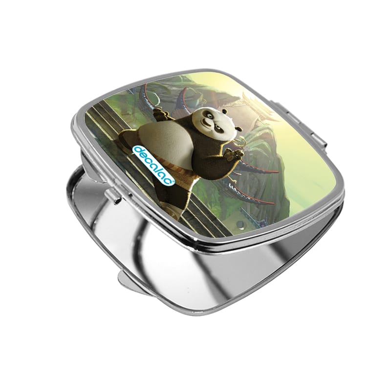 مرآة جيب صغيرة مربعة بتصميم بو كونغ فو باندا مرآة جيب صغيرة مربعة بتصميم بو كونغ فو باندا