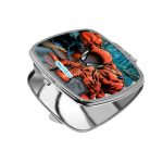 مرآة جيب صغيرة مربعة بتصميم تسلق الجدران سبايدر مان