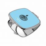 مرآة جيب صغيرة مربعة بتصميم ثعبان لطيف