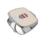 مرآة جيب صغيرة مربعة بتصميم جمجمه انيقه