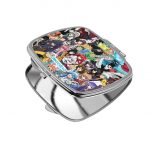 مرآة جيب صغيرة مربعة بتصميم جنون الانميات