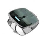 مرآة جيب صغيرة مربعة بتصميم حافة العالم ديث ستراندنغ