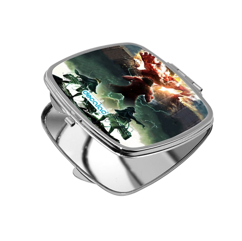 مرآة جيب صغيرة مربعة بتصميم حرب عملاقان هجوم العمالقة مرآة جيب صغيرة مربعة بتصميم حرب عملاقان هجوم العمالقة