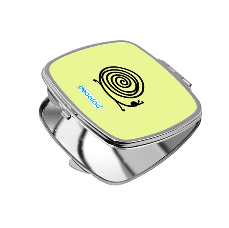 مرآة جيب صغيرة مربعة بتصميم حلزون مرآة جيب صغيرة مربعة بتصميم حلزون